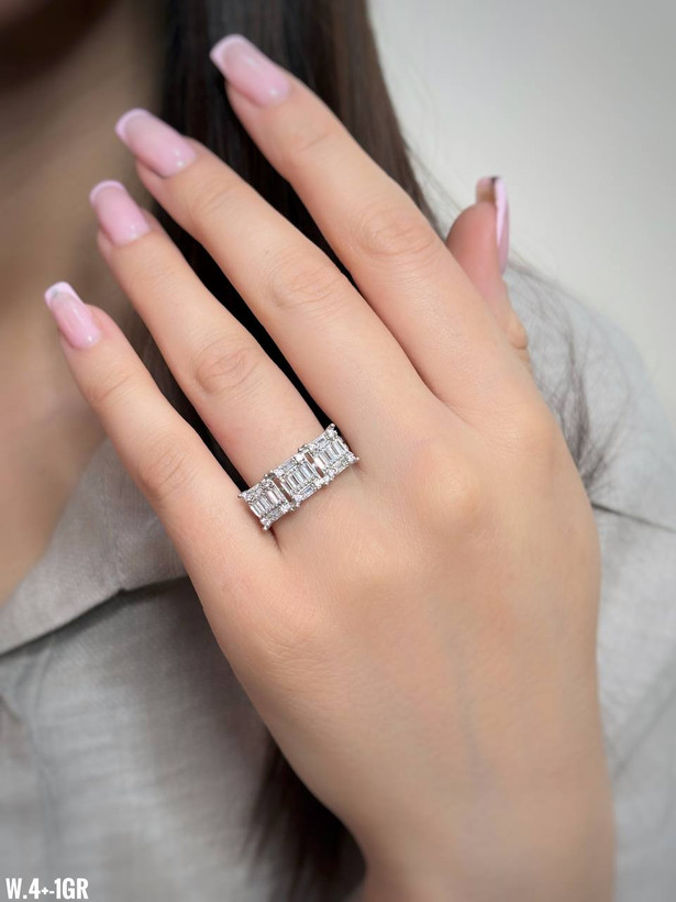 انگشتر نقره جواهری کد R003o با عیار 925