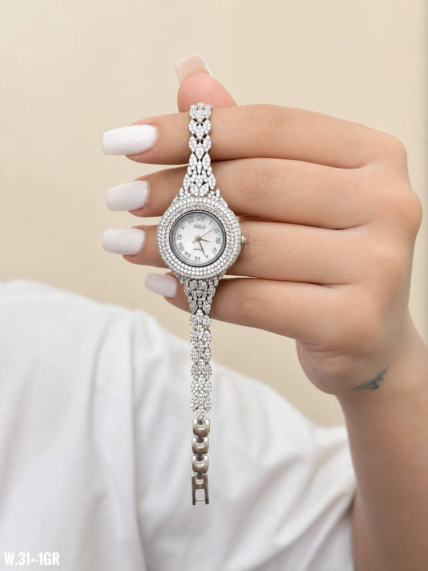 ساعت نقره جواهری با عیار 925